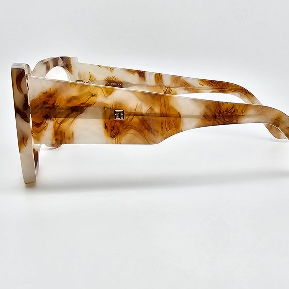 Fenty FY400171 55E Brown Ivory Marble Sunglasses Frame w/ Case Italy 54-20-145 main image 10